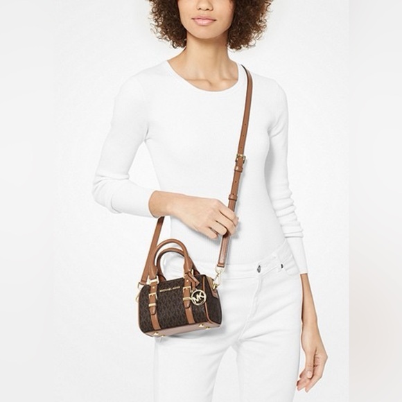 Michael Kors Bedford Extra-Small Logo Duffle Crossbody Bag - Picture 15 of 15